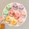Coloridos pasadores de pelo de pulgar estilo coreano para niños y niñas, lindas diademas, dulces cordones para el pelo de niños, gomas elásticas de alta elasticidad, accesorios para el pelo