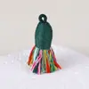 Pingente de Borla Pequena de Fio de Algodão Enrolado à Mão Estilo Xizang, Material para Pulseira DIY Feito à Mão, Ornamento de Borla Curta com Tampa Rosqueada
