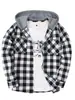 Amazon Explosions Talla Europea y Americana Hombre Moda Neoyorquina Tendencia Sudadera con Capucha Cuadros Sudadera con Capucha de Franela