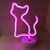 Fabricante Luces de Forma Neón Regalos de Navidad Flamenco Unicornio Arco Iris Luz Nocturna USB Luces de Neón LED Venta al por Mayor