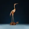 Adornos de Tortuga y Grulla de Cobre Cabeza de Dragón Chino Tortuga y Grulla Adornos Creativos para Decoración del Hogar Regalos de Cumpleaños