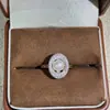 Anillo de Perla de Agua Dulce de Moda con Flores de Pintura al Óleo de Colores, Temperamento de Lujo Ligero, Joyería de Gama Alta Versátil Anillo para Mujer