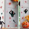 WSQT 110000 Día Santo Horror Mancha de Sangre Divertido Huella de Mano Sala de Estar Cocina y Baño Fondo de Hogar Pared Decorativa Cristal de Ventana