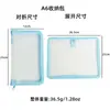 Bolsa de Almacenamiento Transparente de Sarja A6 Pegatina de Película Cortada Bolsa de Almacenamiento de Pegatinas Material para Diario Personal Color Sólido Simple Fresco Estuche para Lápices Gran Capacidad