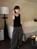 Linho início do outono novo estilo coreano simples versátil colete sem mangas para mulheres design 2026 casual costurado top interno