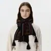 Bufanda de Punto Fair Isle de Mezcla de Lana Vintage para Hombres y Mujeres, Calentador de Cuello de Punto Cálido de Invierno Estilo Coreano