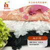 Tecido de malha bordado para vestido de noiva de designer Xiaohongshu, tecido Hanfu bordado à mão tridimensional