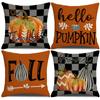 2026 Nueva Funda de Cojín de Calabaza de Otoño Amazon Surtido Cosecha Acción de Gracias Juego de Fundas de Cojín Decorativas