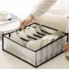 Caja de almacenamiento de ropa interior con clasificación de rejilla, almacenamiento de calcetines, cajón plegable, bolsa de malla, caja de almacenamiento doméstica tres en uno