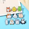 Broches Divertidos de Ánimo Animal Zorro Conejo Panda Insólitos Pines con Emojis en Inglés Insignias Decorativas Personalizadas