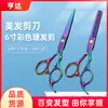Tesouras de Cabeleireiro, Tesouras Profissionais para Salão, Tesouras Desbastadoras Retas e Curvas para Cortar Cabelo, Conjunto de 6 Polegadas para Cabeleireiros