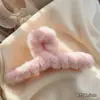 Coreano Outono e Inverno Novo Clipe Peludo Grande Quente Voltar Cabeça Disco Hairpin Imitação Coelho Cabelo Grab Shark Clip para Mulheres