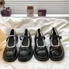 Impresionantes zapatos pequeños de cuero con lazo de encaje para mujer, nuevo de verano 2026 estilo británico vintage con suela gruesa Zapatos JK Mary Jane