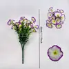 Envio Transfronteiriço de Buquês de Flores de Ipomeia Artificiais, Arranjos de Flores de Ipomeia Falsas, Flores Artificiais para Decoração de Casa, Plantas e Flores de Plástico