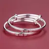 Plata Pura 9999 Pulsera de Plata para Niños Pulsera de Plata Esterlina en Pareja Pulsera Sólida de Plata para Niños Bebé Joyería de Plata Regalo de un Mes