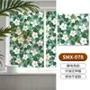 Película de Vidrio Floral Estilo Francés Vintage para Ventanas de Baño, Película Estática Anti-Miradas Mate para Ventanas de Cocina