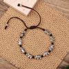 Pulsera Artesanal Estilo Nacional para Hombres y Mujeres Retro Todo-partido Pulsera Ajustable Elefante Pez Pequeño Doble Capa Correa Mori Accesorios