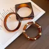 Pulseira Geométrica Redonda de Resina Europeia e Americana Transfronteiriça Pulseira Estilo Feriado Retrô Joia de Mão Simples da Moda Versátil para Mulheres Atacado