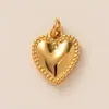 Nueva Serie de Corazones de Moda Acero Inoxidable Recubrimiento Electroquímico al Vacío 18K Impreso Colgante de Accesorio DIY Color Transparente Conservación Lote Transfronterizo