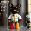 Urso Dj Violento Pintado à Mão Grande Ornamento de Chão para Sala de Estar, Hotel, Transmissão ao Vivo Criativa, Novo Produto 2025, Envio Direto da Fábrica