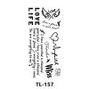 Venta al por Mayor de Calcomanías de Tatuaje Pequeñas y Frescas Duraderas Coreanas Harajuku Tatuaje Flor Azul y Blanca Dibujos Animados Letras Calcomanías de Tatuaje Sexy