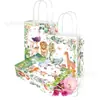 Bs030 Comercio Exterior Animales de la Selva Bosque Tigre León Ardilla Fiesta de Cumpleaños Regalo Bolsa de Papel para Dulces