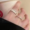 Anillo Abierto Dopamina Arcoíris Fino Diseño de Nicho Femenino Anillo de Dedo Ajustable Anillo de Escamas de Pez