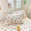 Funda de almohada para el hogar de algodón lavado floral de doble capa y gasa suave Funda de almohada de color sólido de dibujos animados Venta al por mayor Comercio exterior transfronterizo Dropshipping