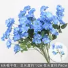 Juego de 10 Piezas de Flores para Boda en Tonos Azules para Decoraciones de Pasillo de Salón de Bodas, Arreglos Florales, Decoraciones de Fondo y Decoraciones de Escenario con Flores Artificiales
