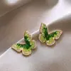 Brincos de pétalas em pintura a óleo degradê estilo férias na praia, frescos e doces, luxo leve, nicho, brincos de alta qualidade