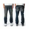 Jeans para Hombre Versátiles de Pierna Ancha Sueltos con Salpicaduras de Pintura Retro Modernos