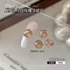 Rhinestones Octagonales K9 Premium para Uñas con Diseño de Rosa del Milenio, Populares Lujosos Brillantes Multifacéticos de Cristal con Base Puntiaguda para Uñas