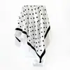 Lenço de Cabeça Estampado de Bolinhas Feminino Lenço Quadrado Grande de Seda Sintética 90cm Xale de Cetim Transfronteiriço Venda por Atacado