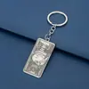 Chaveiro de dólar americano Pingente de corrente de metal de hip-hop europeu e americano Dólar americano Pingente de joia de chave rico Dólar americano personalizado pequeno presente