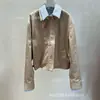 Original "Shenzhen Nanyou" Nicho Lujo Ligero Solapa Grande Traje de Chaqueta Falso de Dos Piezas Reductor de Edad Versátil Cremallera Retro