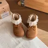 Botas de Princesa para Niñas 2025 Invierno Nuevo Estilo Coreano Botas Birkenstock Zapatos de Algodón Cálidos con Forro de Terciopelo Botas de Nieve para Bebé Niña de Invierno