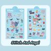 2 pegatinas decorativas de dibujos animados de la serie Disney Stitch, hechas de material PET impermeable, para funda de teléfono móvil, tazas de agua, pegatinas transfronterizas