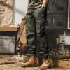 Pantalones de trabajo americanos transfronterizos de primavera y otoño para hombre, pierna recta, funcionales, para exteriores, tácticos, casuales, pantalones largos tipo jogger para hombre