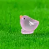 Adornos de paisaje en miniatura, pollitos amarillos pequeños que brillan en la oscuridad, decoraciones fluorescentes, manualidades creativas de resina con temática de suculentas y musgo, pequeños adornos de escritorio
