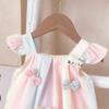 Roupas de Bebê Roupas de Verão Bolsa Roupas de Peido Menina Princesa Estilo Western Alça Triângulo Macacão de Escalada Sem Mangas Chapéu de Verão Camisa