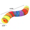 Túnel de gato transfronteiriço, túnel de gato dobrável, brinquedo de gato arco-íris, autoentretenimento e alívio do tédio, brinquedo de gato dobrável para animais de estimação