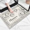 Alfombra de Baño de Terciopelo de Cordero, Antideslizante, Alfombra para Pies de Secado Rápido, Puerta de Entrada, Puerta de Baño, Alfombra Antideslizante, Lavable a Máquina