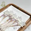 Colgante de estrella de ágata blanco natural, lujo ligero y exquisito, colgante de calcedonia y jadeíta, accesorios para collar DIY hechos a mano al por mayor