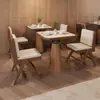 Mobiliario de comedor de alta gama, incluyendo mesas y sillas, popular en cafés de moda, establecimientos comerciales, restaurantes, hoteles y casas de huéspedes; mesas y sillas de comedor de madera maciza hechas a medida