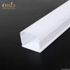Abajur de Plástico Coextrudado, Capa Fosca Branco Leitoso, Barra de Luz de Prateleira Transparente, Perfil de PC Extrudado, Personalização do Fabricante