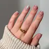 Uñas Cortas Portátiles, Parches de Uñas Postizas Francesas, Uñas Cuadradas Cortas Sencillas de Alta Venta Portátiles, Parches para Uñas Cortas, Parches para Manicura