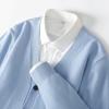 Suéter de lana 100% pura para hombre, chaqueta de punto con cuello en V cálido, ropa exterior holgada, suéter informal de color sólido, otoño e invierno