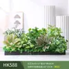 Paisagismo com Plantas Verdes Simulação Floreira Divisória de Piso Arte Floral de Chão Paisagem de Plantas Combinação de Floreira Flor Artificial em Vaso Bonsai Decoração