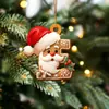 Colgante de Carta de Jengibre de Papá Noel Decoraciones para Árbol de Navidad Adornos Navideños Colgantes de Cartas de Navidad