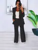 Primavera y Otoño 2026 Estilo Nuevo Moda Europea y Americana Color Sólido Ajuste Delgado Cárdigan Chaqueta Traje de Temperamento Conjunto de Traje para Mujer